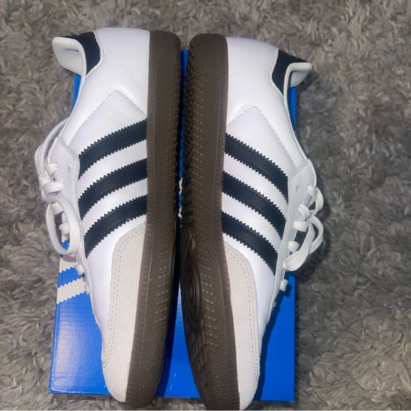 Adidas Samba OG Trainers 6.5Y/Women’s 8 Cloud White Core Black Clear - Picture 3 of 11
